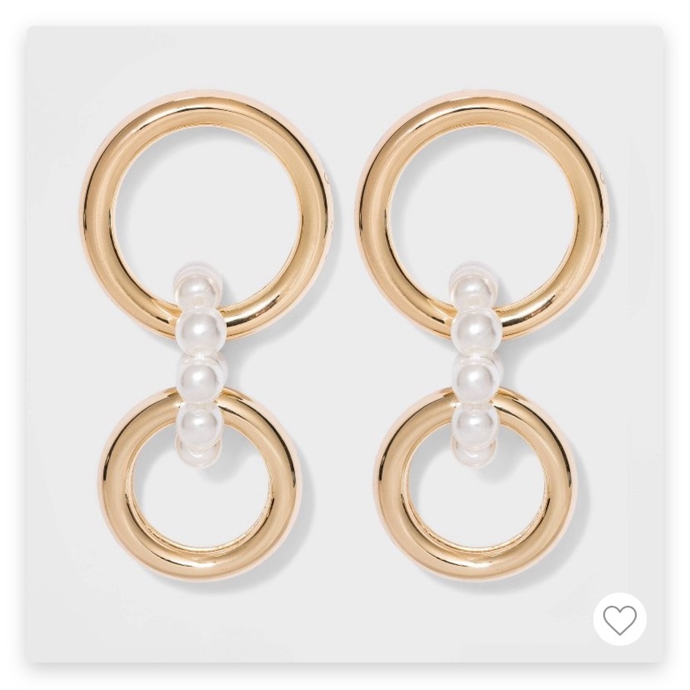 🆕 SUGARFIX by BaubleBar Link Hoop Earrings Pearl